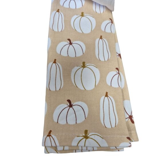 Hello Pumpkin Dish Towels Set Of 2 Cotton Fall Themed Kitchen Décor - Picture 4 of 6